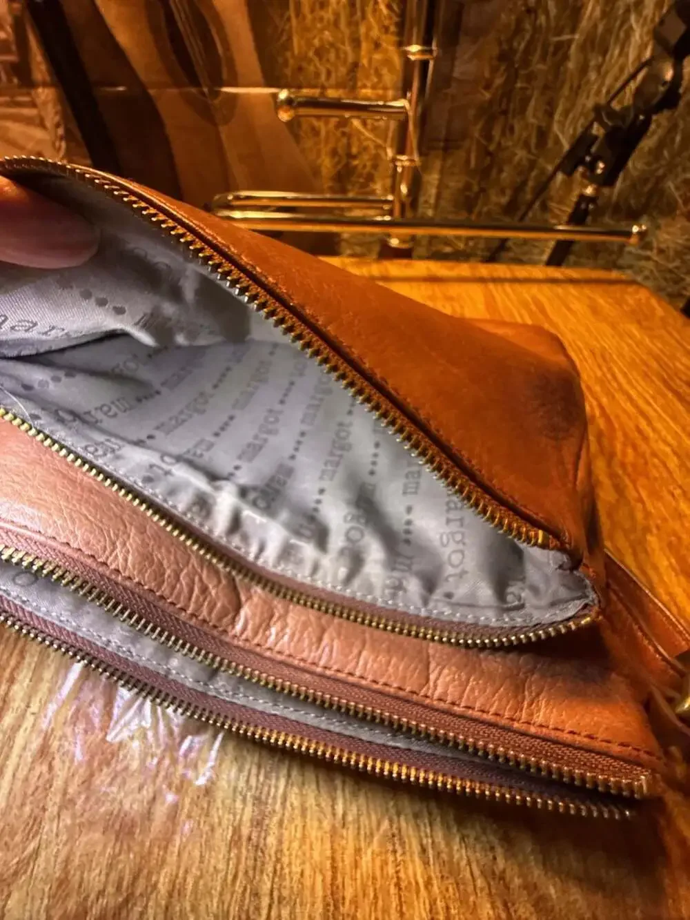Margot New York Brown Leather Crossbody Bag - Picture 5 of 5